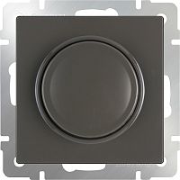 Светорегулятор поворотно-нажимной без рамки Werkel 5-600Вт серо-коричневый глянцевый картинка